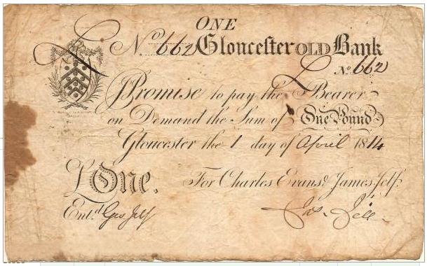 Jedna z prvních bankovek